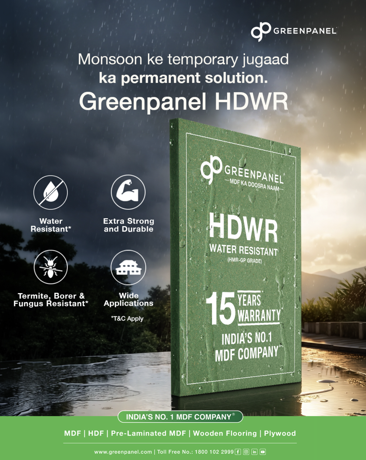 Green Panel HDWR (High Density Water Resistant)